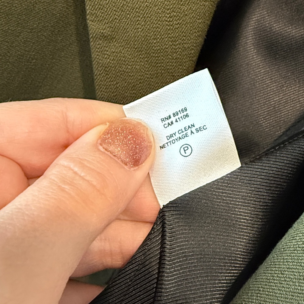 Derek Lam 10 Crosby Ady Double-Breasted Blazer Women’s Size 12 Army Green - Picture 9 of 12